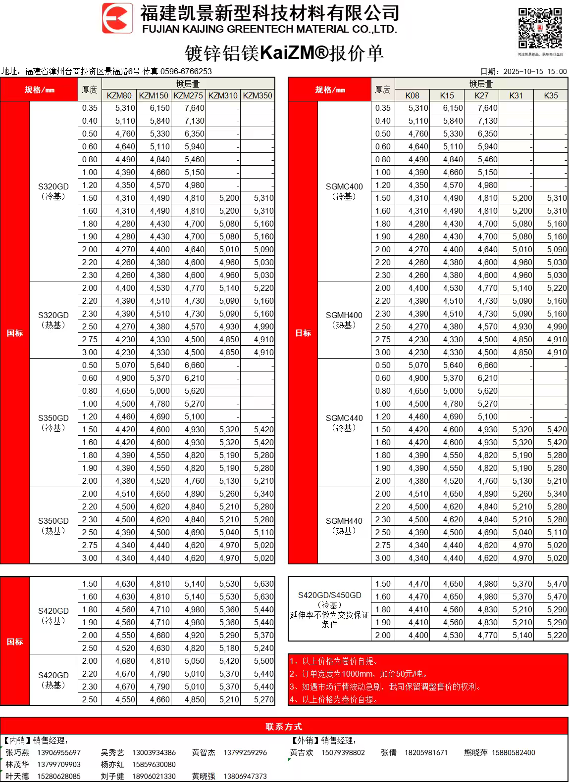 福建凯景新型科技材料有限公司