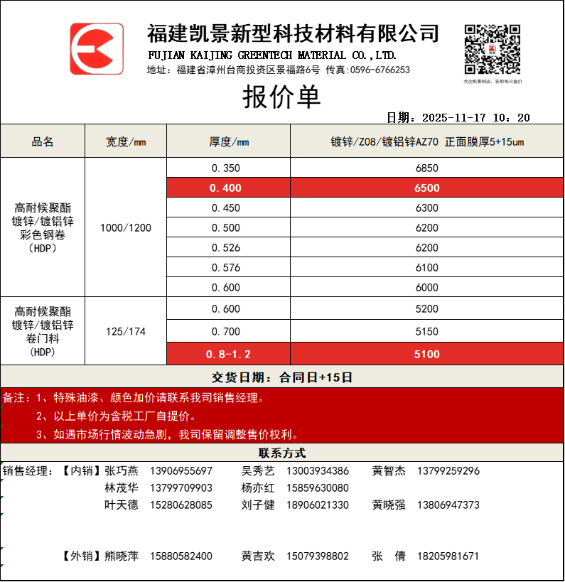 福建凯景新型科技材料有限公司