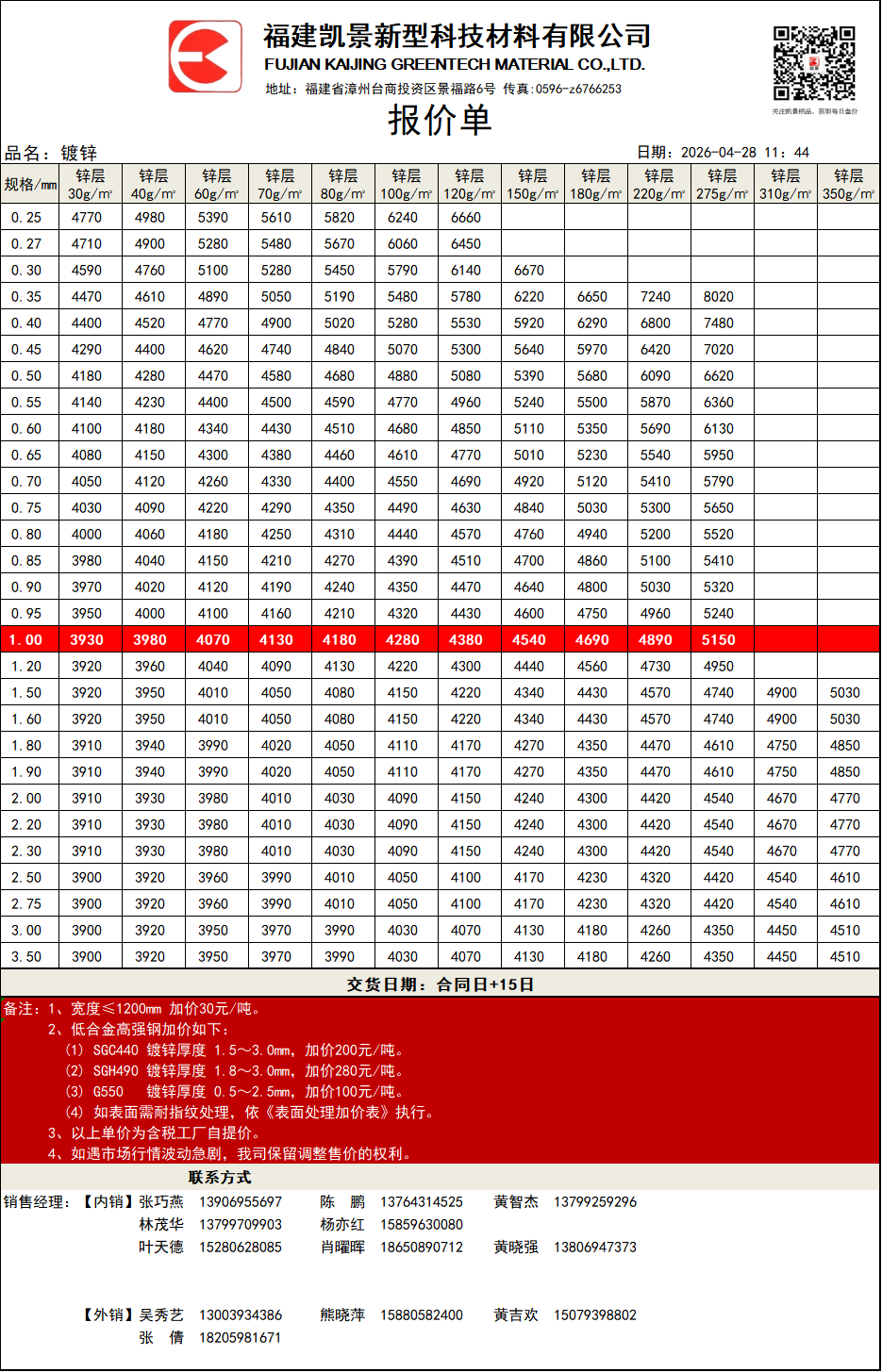 福建凯景新型科技材料有限公司