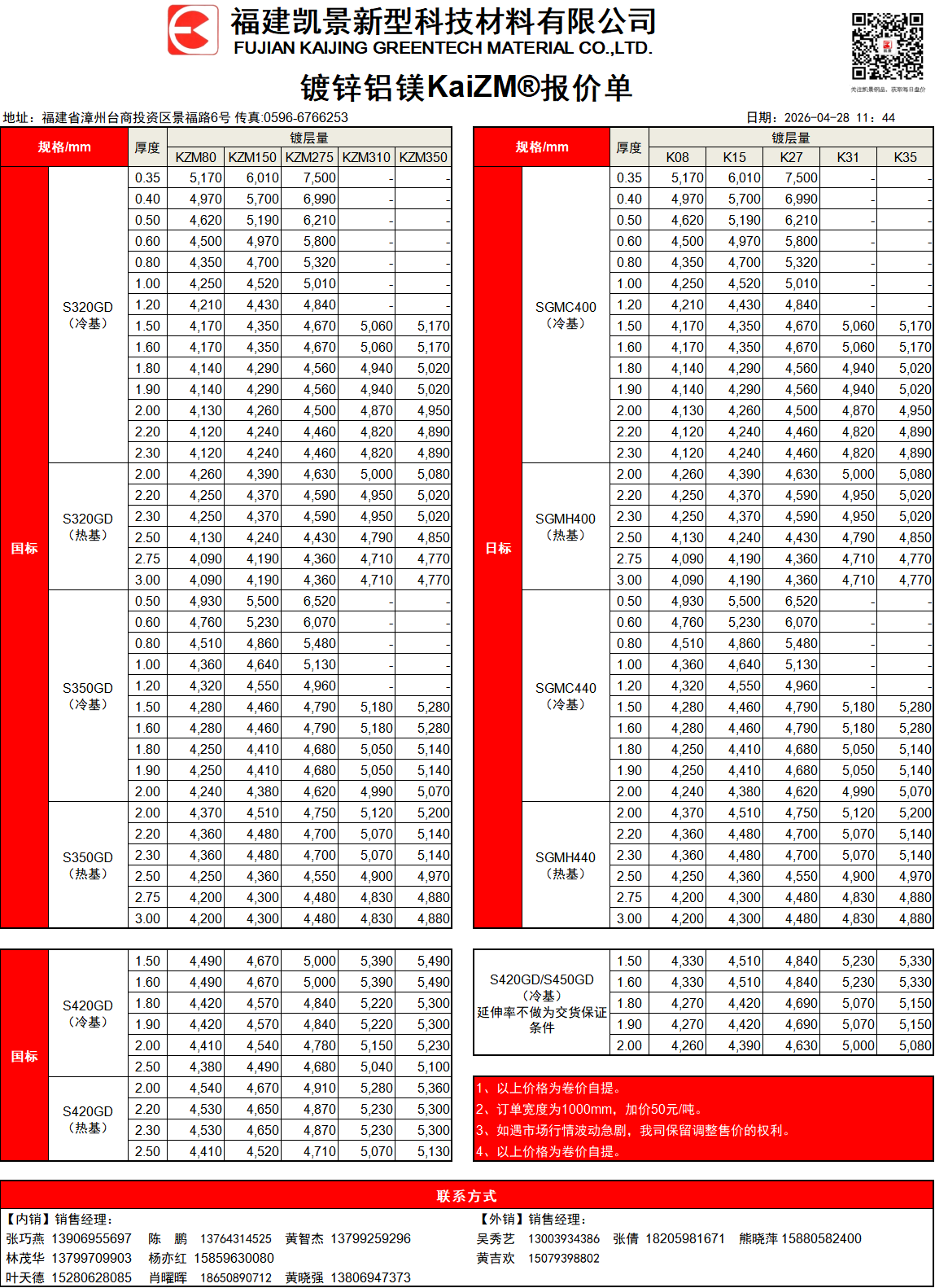 福建凯景新型科技材料有限公司