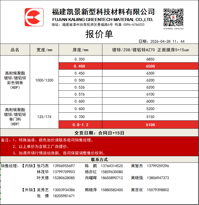 福建凯景新型科技材料有限公司